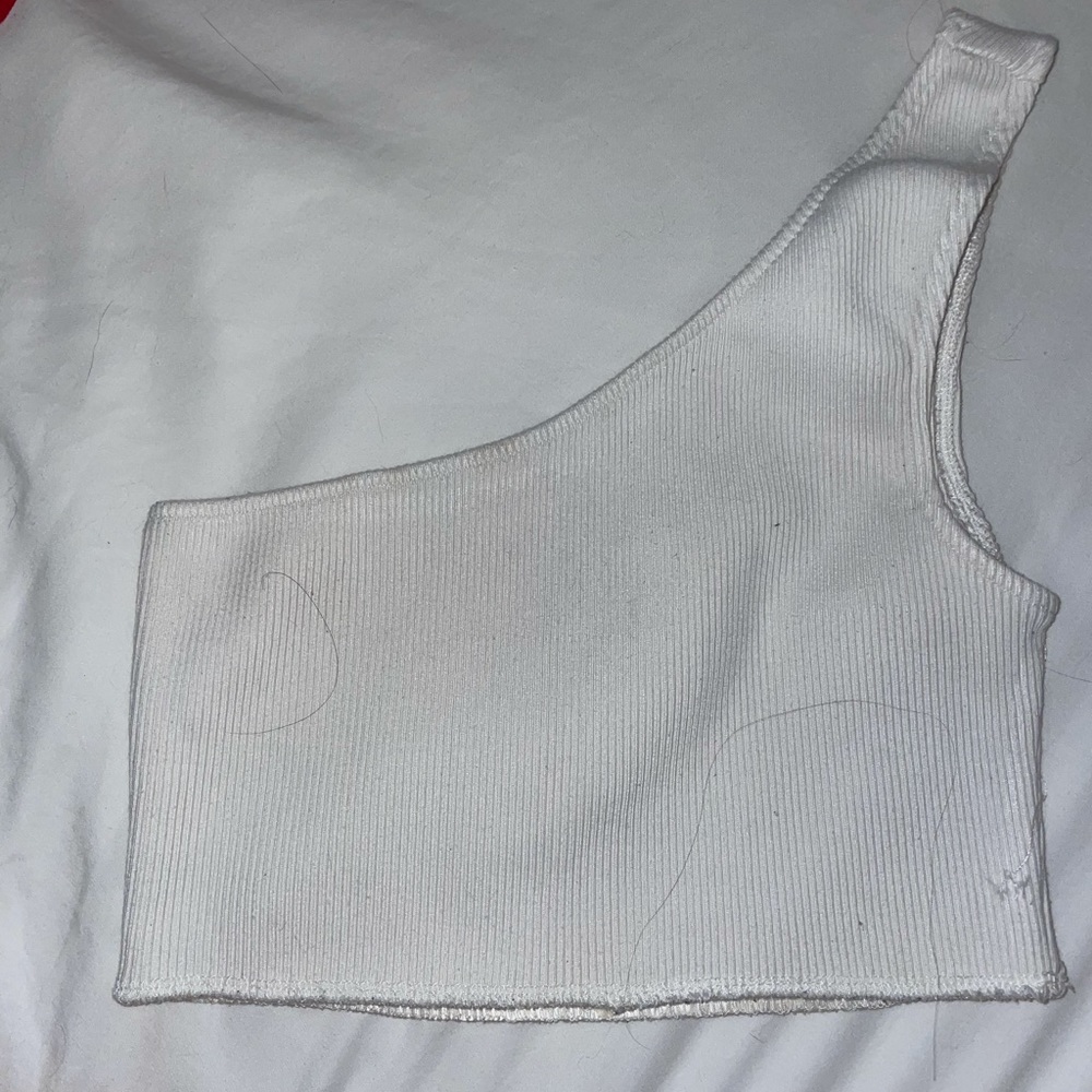 Lulus Ribbed One Shoulder Top